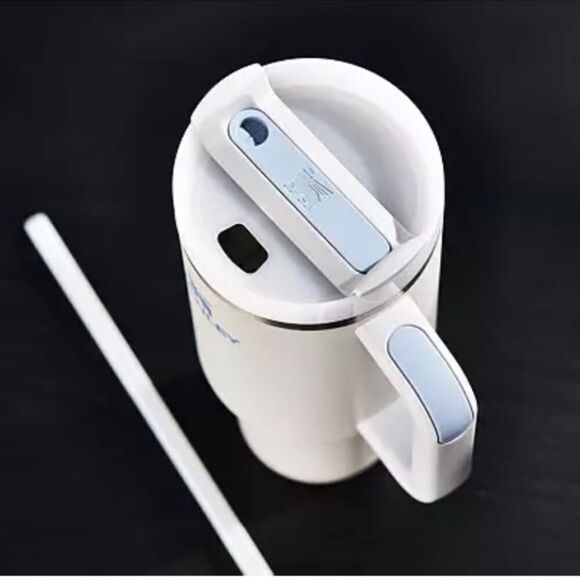 STANLEY THE FOG GRAY BLUE WHITE 40 OZ 1.18 L FLOWSTATE QUENCHER H2.0 TUMBER - Picture 5 of 11